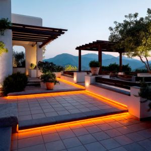 Bobine Gaine N&eacute;on Led Flexible Dimmable 7.5w/M 220v Ac 120 Led/M 50m Semi-Circulaire 180&deg; Orange Ip67 Coupe Tous Les 100cm 50 M