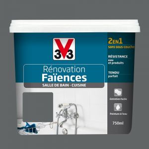 Image de V33 Peinture de rénovation pour faïence satin ardoise 0,75L