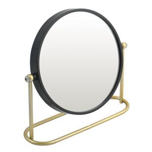 Spirella Miroir grossissant sur pied Acier BLY Noir Mat & Doré