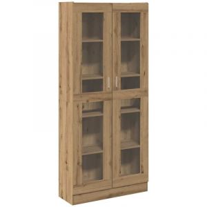 VidaXL Buffet haut chêne artisanal 82,5x30,5x185 cm bois d'ingénierie