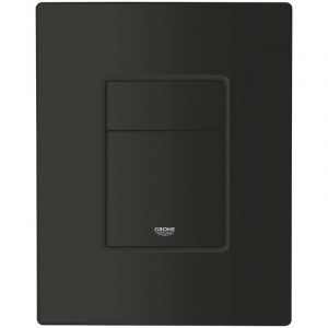Image de Grohe Even Plaque de Commande, Double Touche Interrompable, Economie d'Eau, Montage Horizontal ou Vertical, ABS, Noir Mat, 389662430