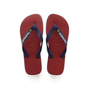 Havaianas Brasil Logo, Tongs Mixte Enfant, Multicolore (Red), 29/30 EU (27/28 BR)