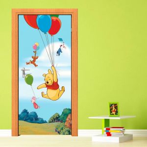 AG Poster porte Winnie l'Ourson Ballon Disney intisse 90X202 CM ART