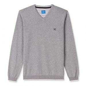 Image de Oxbow P0PIVEGA Pull col V Essentiel uni Gris Chiné