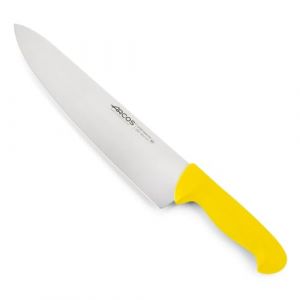 Arcos Séries 2900 - Couteau du Chef Couteau à Découper - Lame Acier Inoxydable Nitrum 300 mm - Manche Polypropylène Couleur Jaune