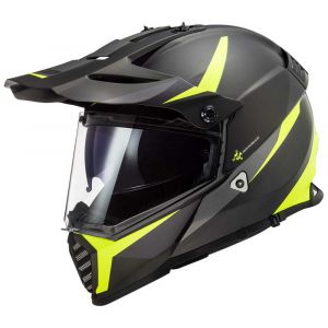 Ls2 Casques Mx436 Pioneer Evo - Router Black / Hi Vis Yellow - Taille XS