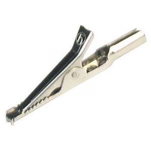 SKS Hirschmann Pince crocodile fine 4 A argent 930122000 Ouverture des mâchoires (max.) 10 mm Longueur 49 mm 1 pc(s)