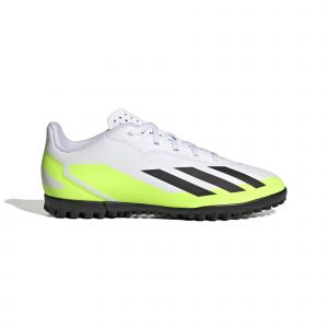 Adidas X Crazyfast.4 TF Junior - Cloud White / Core Black / Lucid Lemon, Cloud White / Core Black / Lucid Lemon - Taille 38