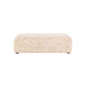 Pouf carré 100cm en tissu bouclé beige