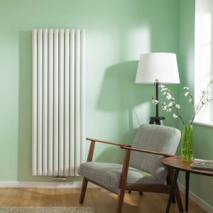 Hudson Reed DRW009M - Radiateur Design vertical raccordement central Vitality Caldae 160cm x 59cm x 7,8cm 2148 Watts