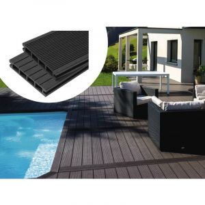 Image de Habitat et Jardin Pack 10 m² - Lames de terrasse composite alvéolaires - Gris