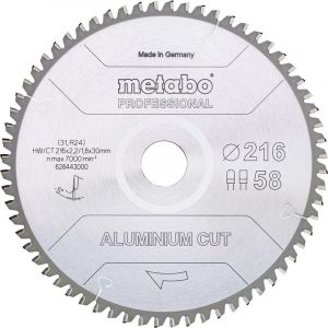 Metabo ALUMINIUM CUT PROFESSIONAL 628447000 Lame de scie circulaire 254 x 30 x 2 mm Nombre de dents: 72 1 pc(s)