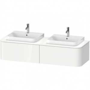Duravit Happy D.2 Plus Meuble sous-lavabo pour console murale, 1600x550 mm, 2 tiroirs, pour 2 lavabos sur le dessus, Couleur (avant/corps): Décor