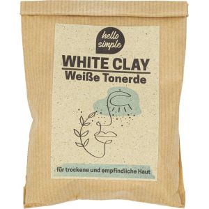 Hello simple Tonerde für Gesichtsmaske, Weiße Tonerde