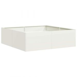 VidaXL Jardinière blanc 100x100x30 cm acier