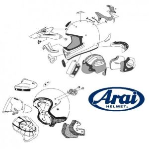 Image de Arai Plaques pivot TX Diamond White pour casques Tour-X 4/Tour-X 3