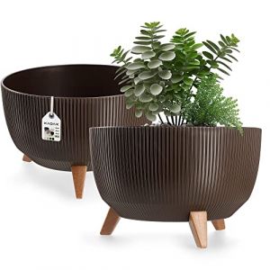 Kadax - Pot de Fleurs Pot de Fleurs 40 cm Insert Couvercle Bol