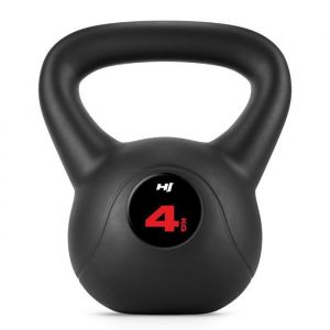 Hop-Sport Kettlebell en Vinyle Antid&eacute;rapant 4 kg, Bouilloire de Poids avec Poign&eacute;e Ergonomique, Halt&egrave;re &agrave; Boule pour Entra&icirc;nement &agrave; Domicile de Musculation et Fitness