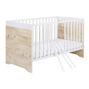 Image de Schardt Lit 70x140 hêtre massif blanc et pin clair Timber L 145 x H 83 x P 77 cm