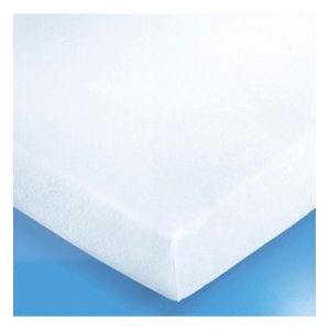 Protège matelas housse molleton Blanc Couleur Blanc Taille 80 x 190 cm