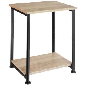 TecTake Table d’appoint Yonkers 38,5x30x51,5cm - Bois clair industriel, Chêne Sonoma