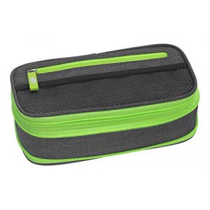 Image de Wedo Trousse NEON Stretch avec rabat int&eacute;rieur, vert fluo - Lot de 2