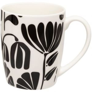 Lot de 6 Mugs Twisted Lime 37cl Noir & Blanc