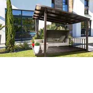 Image de DCB Garden Pergola autoportante aluminium marron foncé 11.13 m²