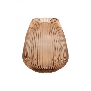 PNY POINT VIRGULE Vase en verre - &Oslash;24,5 x H28 cm - Moka