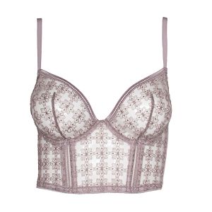 Soutien-gorge bustier femme Huit Café Fleur