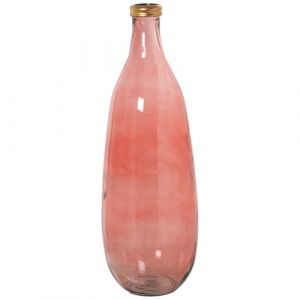 Alexandra House Living Vase de Sol Rose doré en Verre 25 x 25 x 68 cm