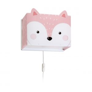 Dalber Applique pour enfant - Motif renard - Colori rose