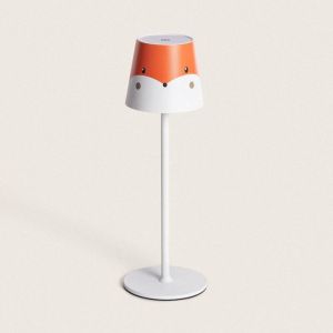 Lampe À Poser Led Portable 3w Anisa Kids Métal Avec Batterie Rechargeable Usb Orange