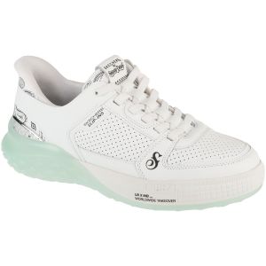 Skechers Homme Snoop Sizzle Toke Slip-Ins Basket, White Leather/Ice Blue Trim, 41 EU
