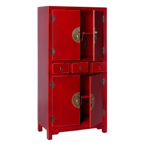 Altobuy IVANA ROUGE Bahut 4 Portes et 3 Tiroirs