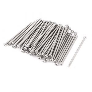 Sourcing map M3 x 60mm Vis à tête cylindrique en Acier Inoxydable 304 boulon 60Pcs