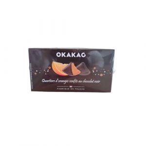Okakao - Quarts d'orange confits enrobés chocolat 200g - Boîte 200g