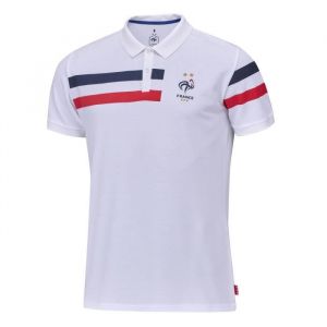 Fff Polo - Collection officielle - Blanc - Homme - Manches courtes