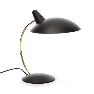 Image de Lampe à poser métal et laiton vintage, Rosella Noir/Laiton Taille Taille Unique