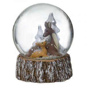 Image de Boule à Neige Déco Glacé 9cm Naturel Marron