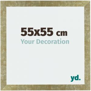 Your Decoration - 55x55 cm - Cadres Photo en mdf Avec Verre acrylique - Anti-Reflet - Excellente Qualité - Or Antique - Cadre Decoration Murale