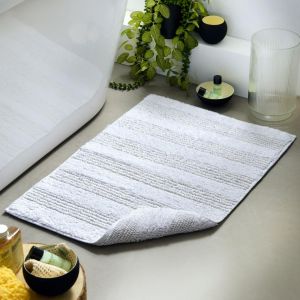 Tapis de bain coton épais double face blanc LUIS