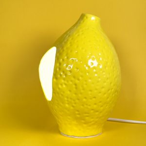 C Création Lampe a poser citron limon jaune ht 26 cm