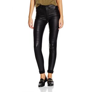 Image de Only OnlNEW ROYAL REG SK. BIKER COATED NOOS, Pantalon Femme, Noir (Black), 34/L34 (Taille fabricant: X-Small)