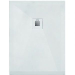 Receveur NOLA 3 - 70x90x3cm - Résine - Blanc - Bonde - Découpable