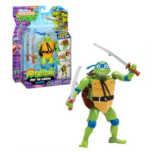 Tortues Ninja, 1 Figurine Deluxe 15 cm, Transformable, Mod&egrave;le Leonardo, pour Les Enfants &agrave; partir de 4 Ans et Plus, TU8382
