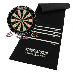 Stagecaptain DBS-1715 BullsEye Pro Jeu de Cible de fléchettes avec Tapis de protection