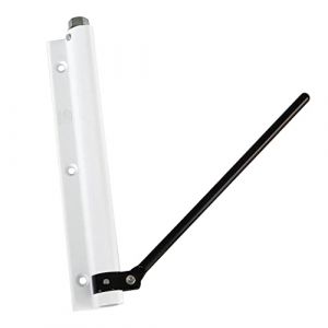 Amig - Boulon à ressort en aluminium avec bras en acier inoxydable Mod. 200 | 190 x 180 mm | Régulation de la puissance de fermeture des portes légères | Maximum 40 kg | Finition blanche