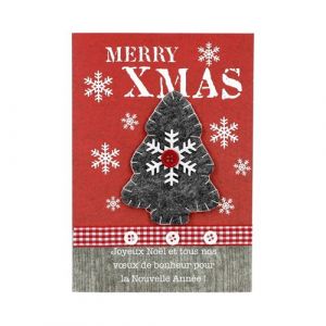 Carte De Voeux - F&ecirc;tes de Fin D'ann&eacute;e - Joyeux No&euml;l - Merry Xmas