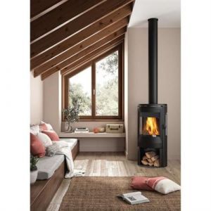 Invicta Poele a Bois Neosen Plus 3 vitres raccordable 8 KW Bûches 40 cm